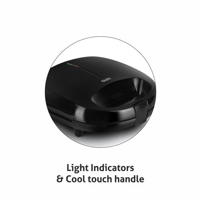 Electric Sandwich Maker Grill with Non-Stick Coating Plates, 750W - Black (3024BGRILL)