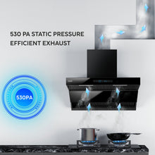 Auto Clean Chimney with Double Draft Suction, Inverter Technology, BLDC Motor 60/75/90cm 1400 m3/h - Black (CH 6076 AC)