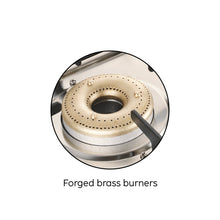 4 Burner Ultra Slim Apricot Glass Gas Stove 1 High Flame 3 Forged Brass Burner - Manual / Auto Ignition (1047 US)
