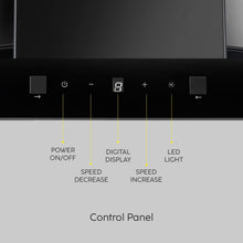 Auto Clean Filter less Kitchen Chimney, Motion Sensor control with Digital Display 60cm, 1200 m3/h (6052 DI BL AC 60)