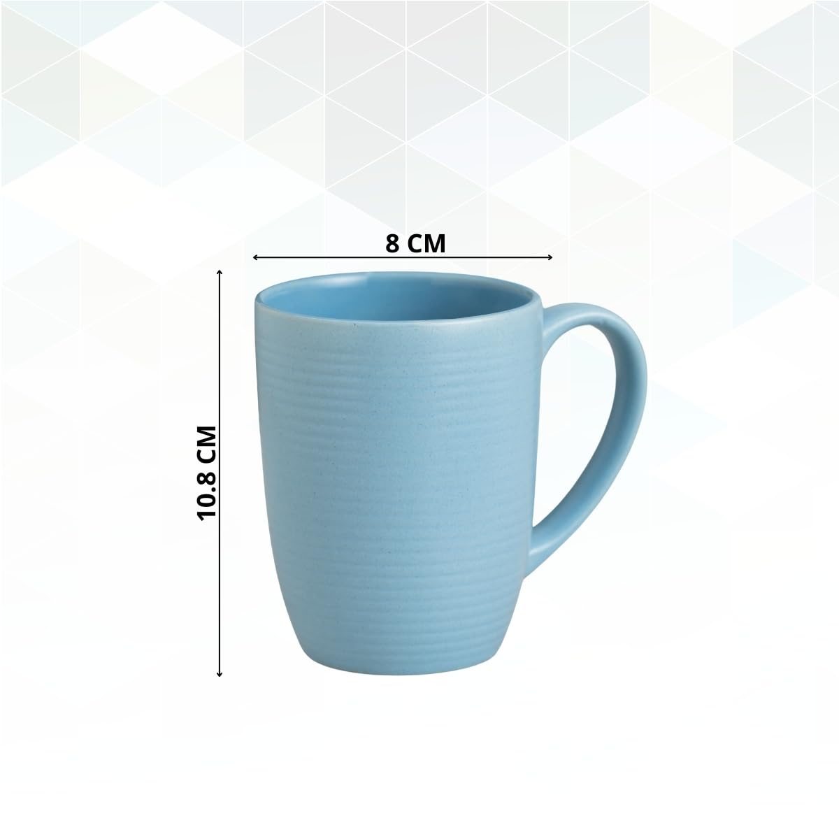 Claycraft Horizon Pebble Light Blue Coffee/ Milk Mug, 1 Piece (360 ml)