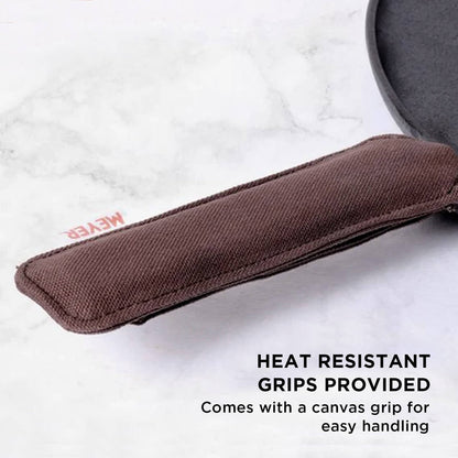 Meyer Cast Iron 2pcs Set, Induction friendly & Chemical free (25cm Grill pan + 26cm Roti Tawa)