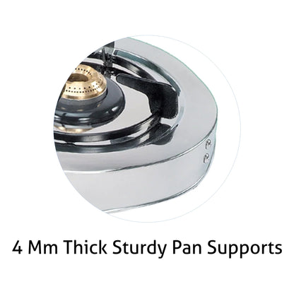 2 Burner Stainless Steel  Gas Stove with Brass Burner (1025 SS)