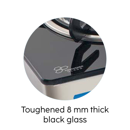 4 Burner  Glass Gas Stove 1 High Flame 3 Forged Brass Burners Auto Ignition 60 CM (1042 GT FB AI)