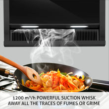 Auto Clean Glass Filterless Chimney with Motion Sensor 1200 m3/h 60/75/90cm (6072SXAC)