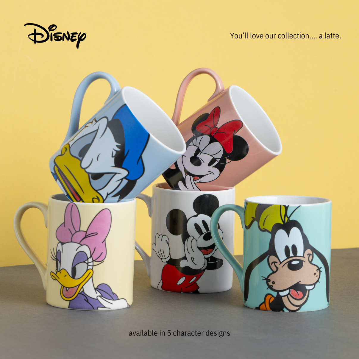 Claycraft Disney's Donald Duck Swing Pebble Coffee & Milk Mug 1 Piece (330ml)