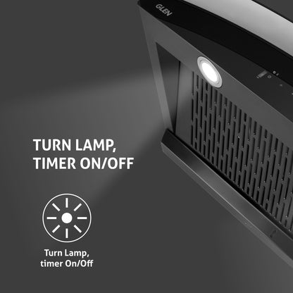 Auto Clean Chimney Curved Glass Filter-less with Wi-Fi Control 1400 mB3/h - 60/76/90cm (CH 6068 AC BLS)