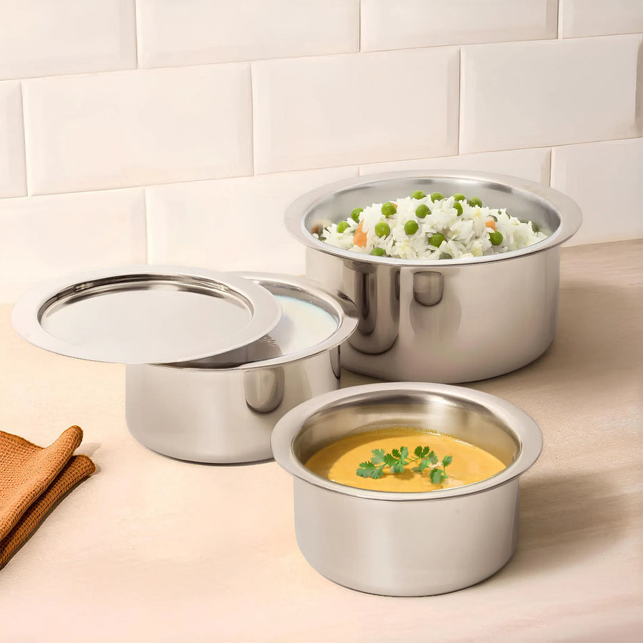 Meyer Trivantage (set of 4) Tri-ply Stainless Steel Tope With Lid (Multiple Combos Available)