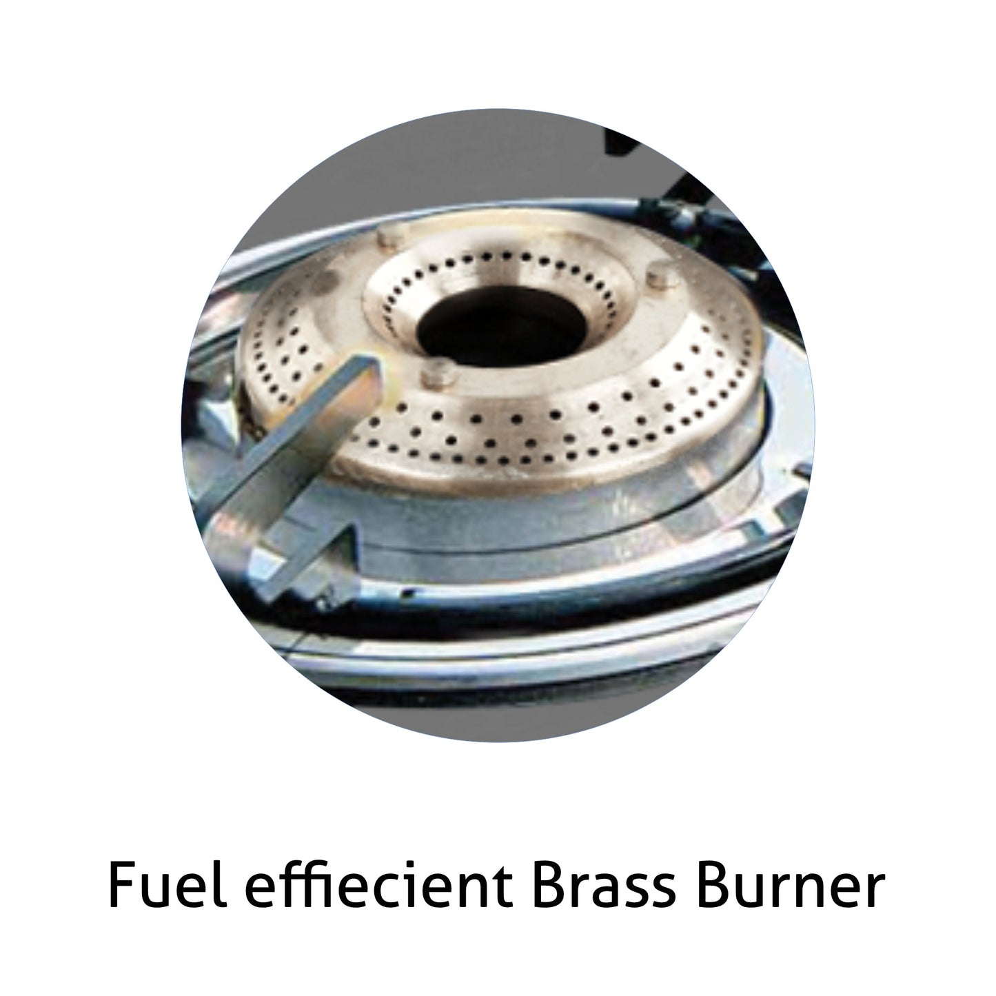 3 Burner Glass Gas Stove with High Flame Brass Burner Double Drip Tray (1032 GT HF BB DD BL) - Manual/Auto Ignition