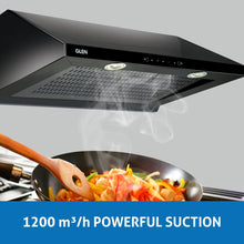 Auto Clean Chimney Straight Line Filterless, 76cm 1200 mB3/h -Black (6005 TS BL AC)