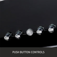 Kitchen Chimney Curved Glass, Push Buttons Baffle filter 60cm 1250 m3/h -Black (6071 DX BL)