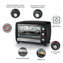 Oven Toaster Griller (OTG) -30 Litres,  Full Back Convection, Motorized Rotisserie, 1500W Power - Black (5030RC)