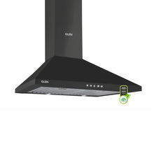 Electric Kitchen Chimney, Pyramid Shape Baffle filters 60cm 1250 m3/h - Black (6051 BL)