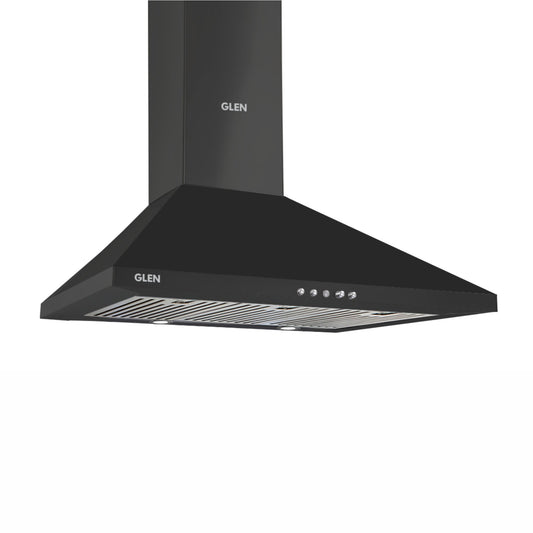 Electric Kitchen Chimney, Pyramid Shape Baffle filters 90cm 1250 m3/h - Black (6051 BL)