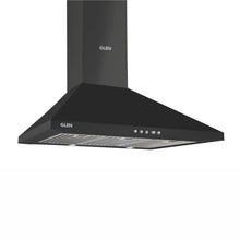 Electric Kitchen Chimney, Pyramid Shape Baffle filters 90cm 1250 m3/h - Black (6051 BL)