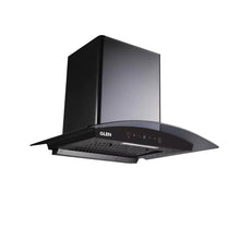Auto Clean Curved Glass Filter-less Kitchen Chimney, Motion Sensor control with Digital Display 1200 m3/h (6059 DI BL AC)