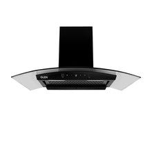 Auto Clean Curved Glass Filter-less Kitchen Chimney, Motion Sensor control with Digital Display 1200 m3/h (6059 DI BL AC)