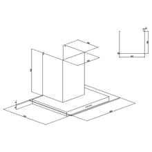 Designer Kitchen Chimney with Push Button Control Baffle filters 60cm 1000 m3/h - Silver (6062 SS)