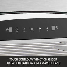Auto Clean Chimney Curved Glass Baffle Filters with Motion Sensor 60/90cm 1200 mB3/h - Silver (6063 SS)