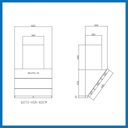 GLEN Auto Clean Vertical Glass Chimney (CH 6073 HSR DC AC) | Filter-less Design with Heat Sensor & BLDC Motor 1600 m³/h | Touch & Motion Control, Remote Operated – 60/75/90 cm