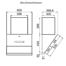 Auto Clean Glass Filterless Chimney with Inverter Technology, BLDC Motor 60/75/90cm 1400 m3/h -Black (6074 AC)