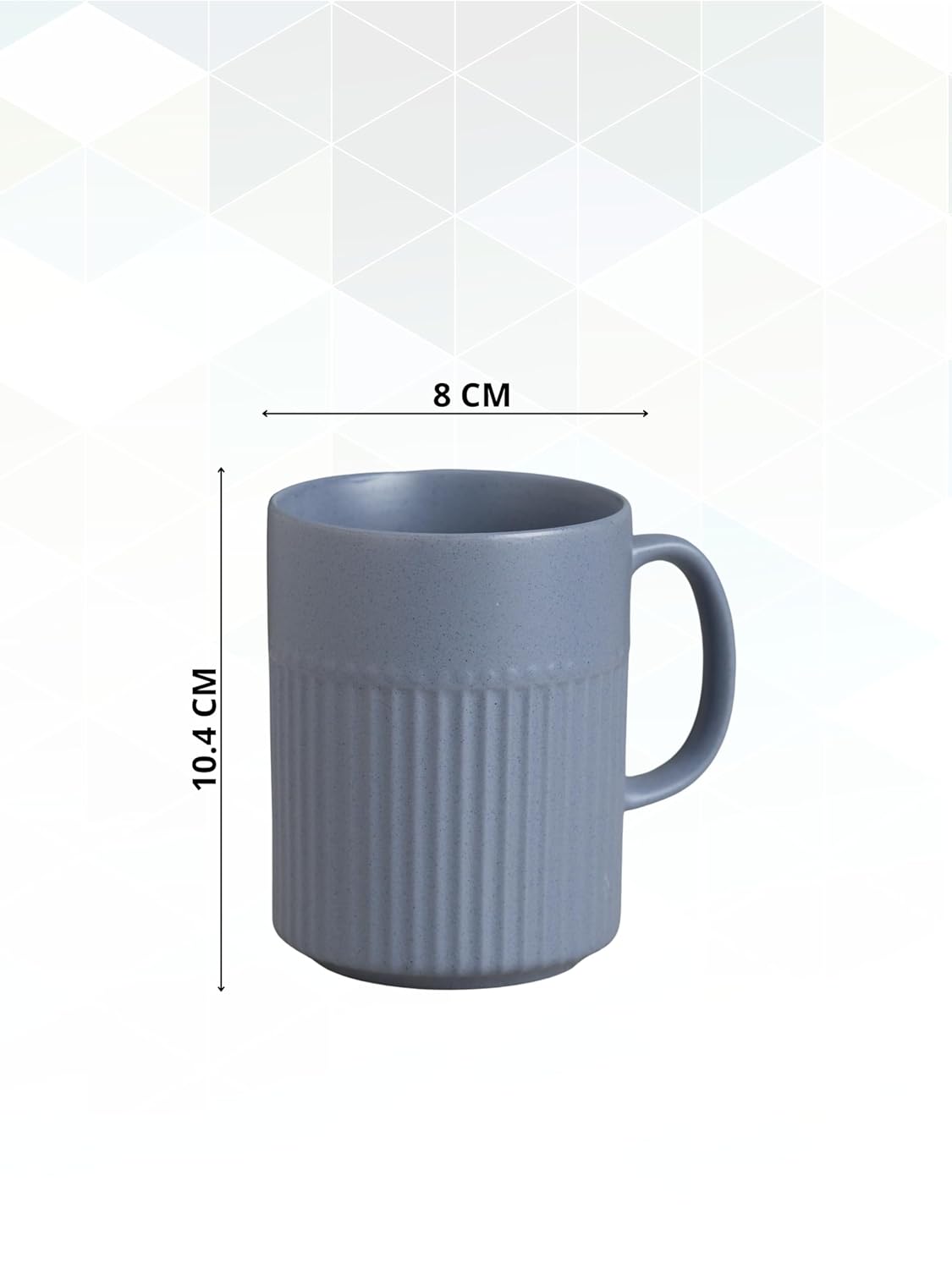 Claycraft Crimson Matte Pebble Blue Coffee/ Milk Mug, 1 Piece (350 ml)