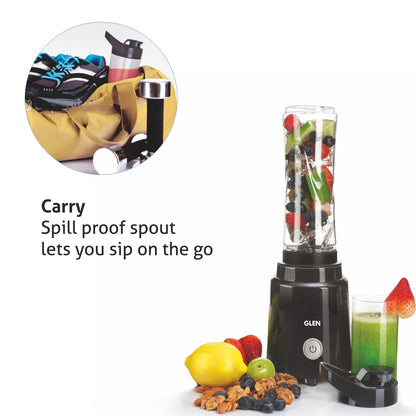 Electric Personal Blender 200W 0.6 Litres BPA free with carry handle - Black (4047 BL)