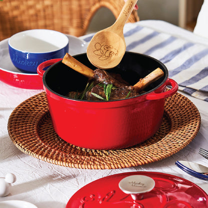 Meyer Disney Bon Voyage Enameled Red Cast Iron Casserole with Lid (20cm,2.5L)