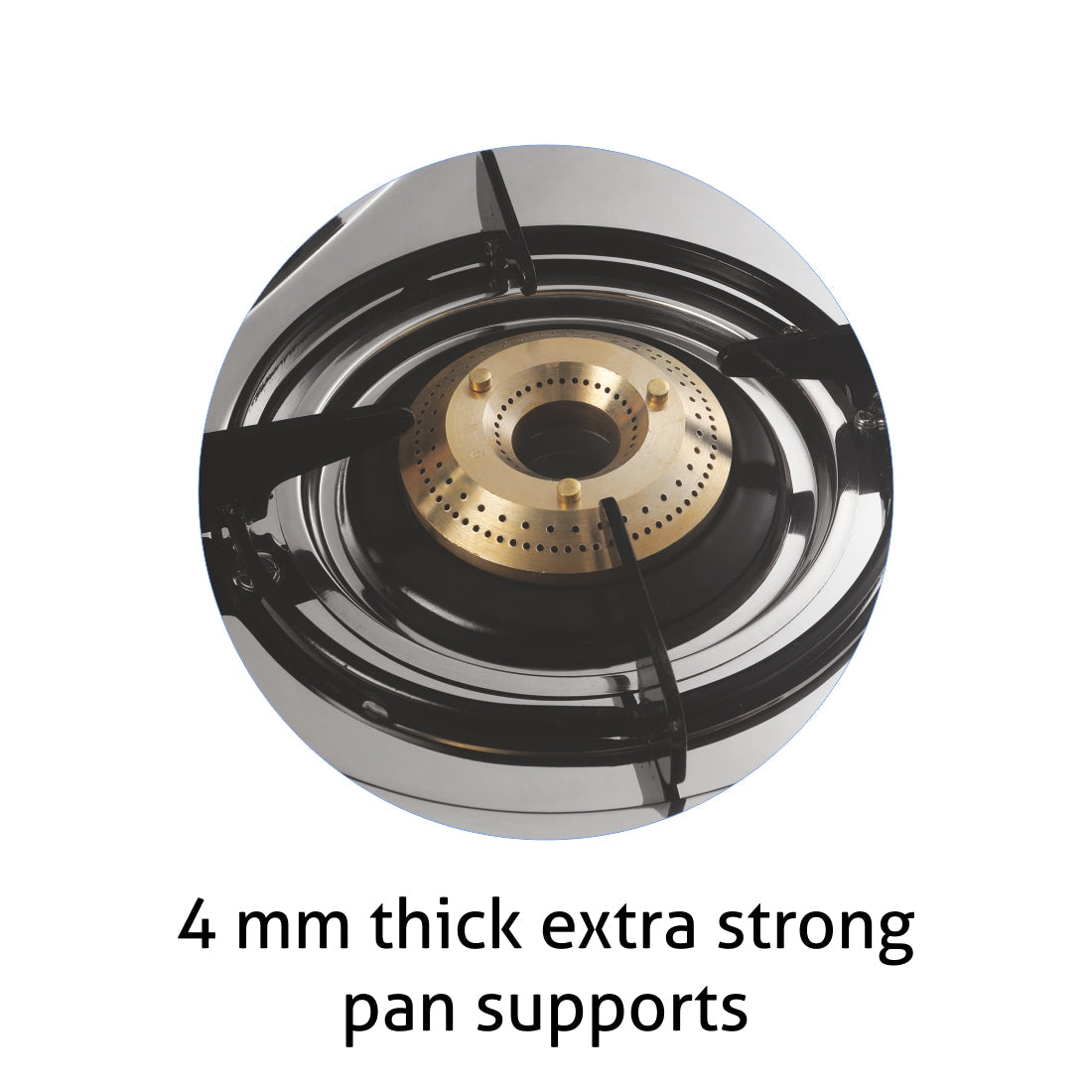 3 Burner  Stainless Steel Gas Stove with High Flame Brass Burner Extra Large Drip Tray (1035 XL HF BB DT)