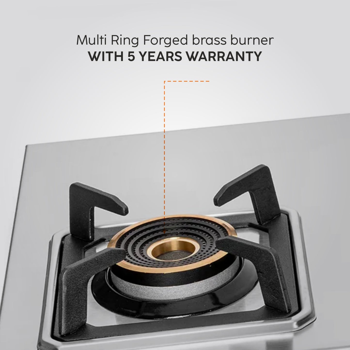 GLEN 3 Burner Ultra Tuff Stainless Steel Gas Stove with Multi Ring Forged Brass Burner & Drip trays (CT1053UTDTSS)