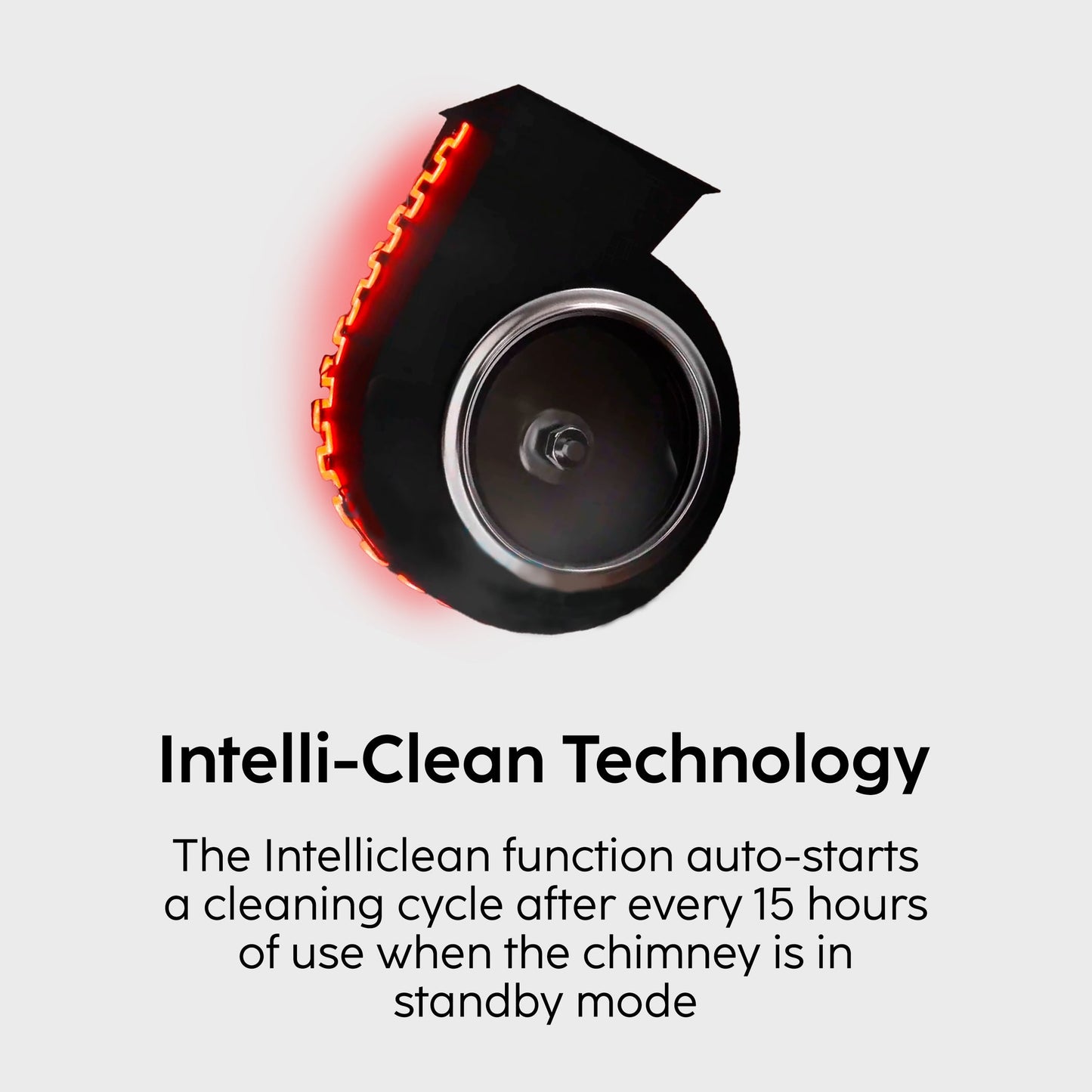 GLEN Auto Clean Glass Filter less Kitchen Chimney, Motion Sensor control with Digital Display 60/75/90cm 1400 m3/h - Black (CH6075AC)