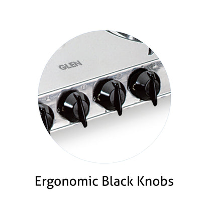 4 Burner Stainless Steel Gas Stove Extra Wide 1 High Flame 3 Brass Burner 70 CM (1045 SS HF BB) - Manual/Auto Ignition