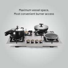 4 Burner Ultra Tuff Free Standing Hob with Forged Brass Burners Auto Ignition (BH1074SQFSUTSSAI)
