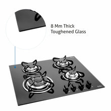 4 Burner Built in Glass Hob Triple Ring Burner European Sealed Burners Auto Ignition (1065 TRG)