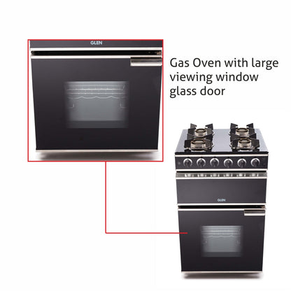 Cooking Range Glass Gas Grill, Gas Oven Rotiseerie Double Ring Forged Brass Burners Auto Ignition  (2014DBAI)