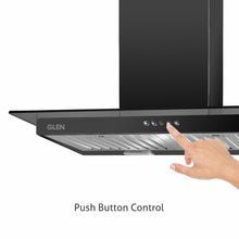 Designer Electric Kitchen Chimney  Push Button Control 90cm 1000 m3/h - Black (6062)
