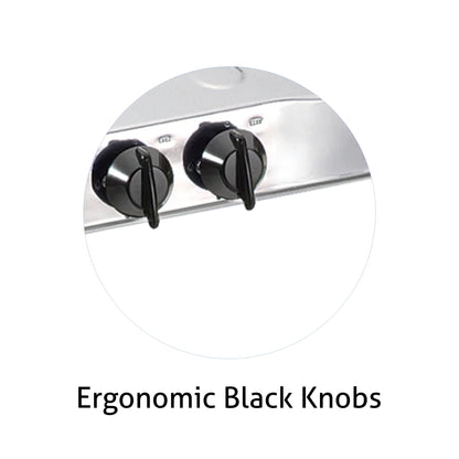 2 Burner Stainless Steel  Gas Stove with Brass Burner (1025 SS)