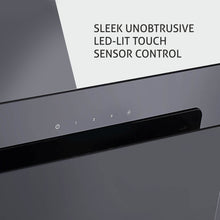 Electric Chimney Vertical Glass Touch Sensor, Baffle filters 90cm 1250 m3/h- Black (6079 TS)