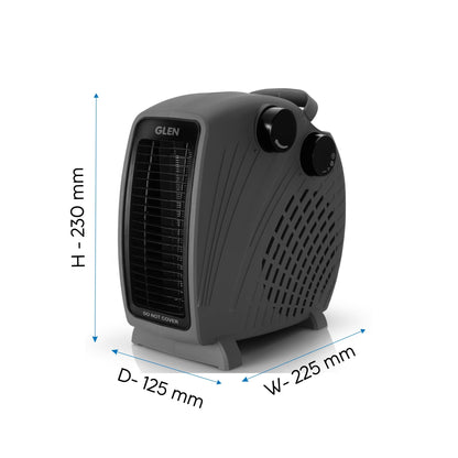 Electric Fan Room Heater with 2 Heat Settings - HA7020FHGREY