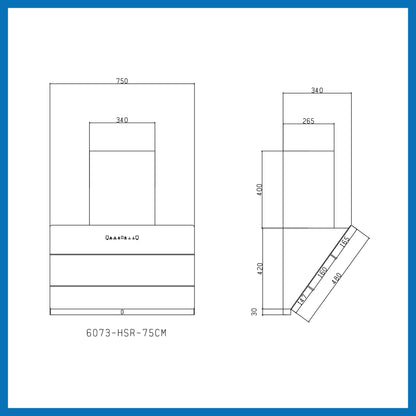 GLEN Auto Clean Vertical Glass Chimney (CH 6073 HSR DC AC) | Filter-less Design with Heat Sensor & BLDC Motor 1600 m³/h | Touch & Motion Control, Remote Operated – 60/75/90 cm