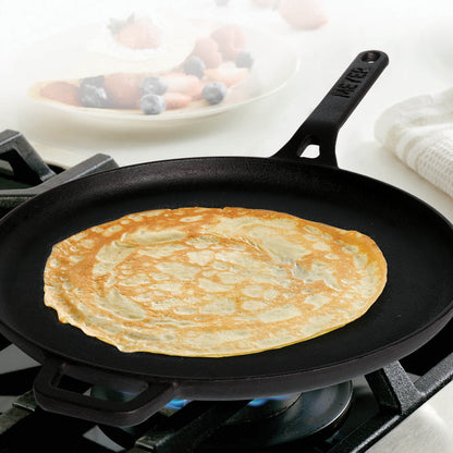 Meyer Pre Seasoned Cast Iron 2pcs Set (26cm Frypan/Skillet + 28cm Flat Dosa Tawa)