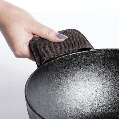 Meyer Pre- Seasoned Cast Iron 3 Piece Cookware Set - 20cm Frypan + 20cm Kadai with Interchangeable Lid