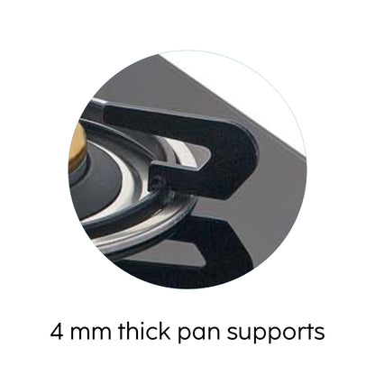 4 Burner  Glass Gas Stove 1 High Flame 3 Forged Brass Burners Auto Ignition 60 CM (1042 GT FB AI)