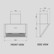 Auto Clean Glass Filterless Chimney with Motion Sensor 1200 m3/h 60/75/90cm (6072SXAC)