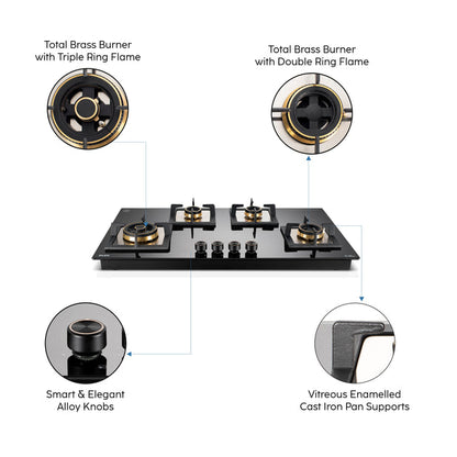 Built-In-Oven 661 Touch MR+Turbo (BO-661MRT) + Glen Built-In-Microwave 25L (MO-678) + Dishwasher SS Panel 7721J (DW-7721J) + Built in Hob (BH1094XLCIHTTDBTR) + Cooker Hood 6073 Auto Clean (CH6073AC90)
