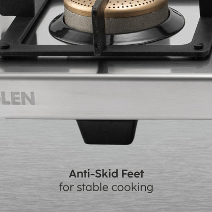 2 Burner Ultra Tuff Stainless Steel Gas Stove with Forged Brass Burner - Manual/Auto Ignition (1052 UT SS)