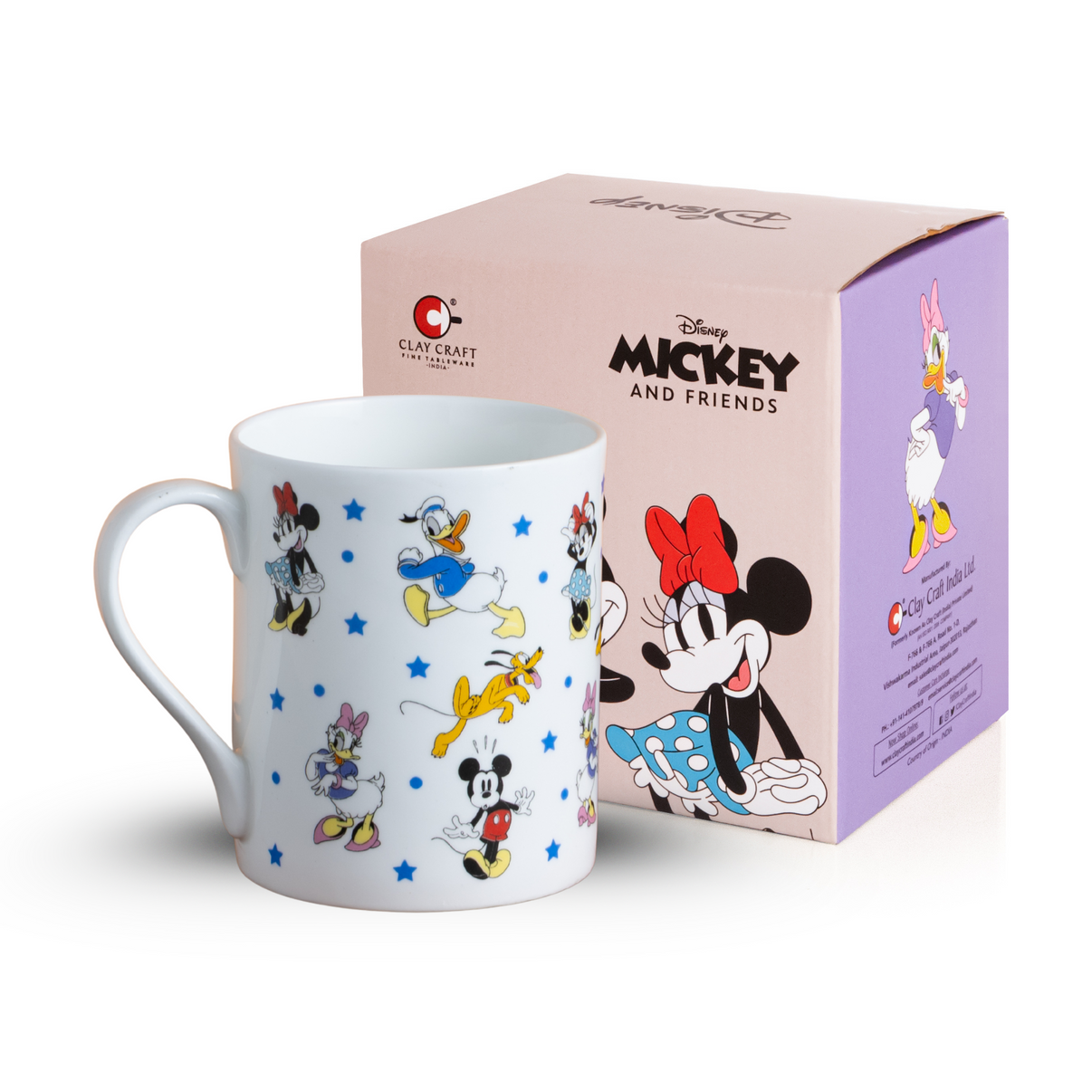 Claycraft Mickey, Minnie and Friends Pebble Coffee & Milk Mug 1 Piece (360ml)