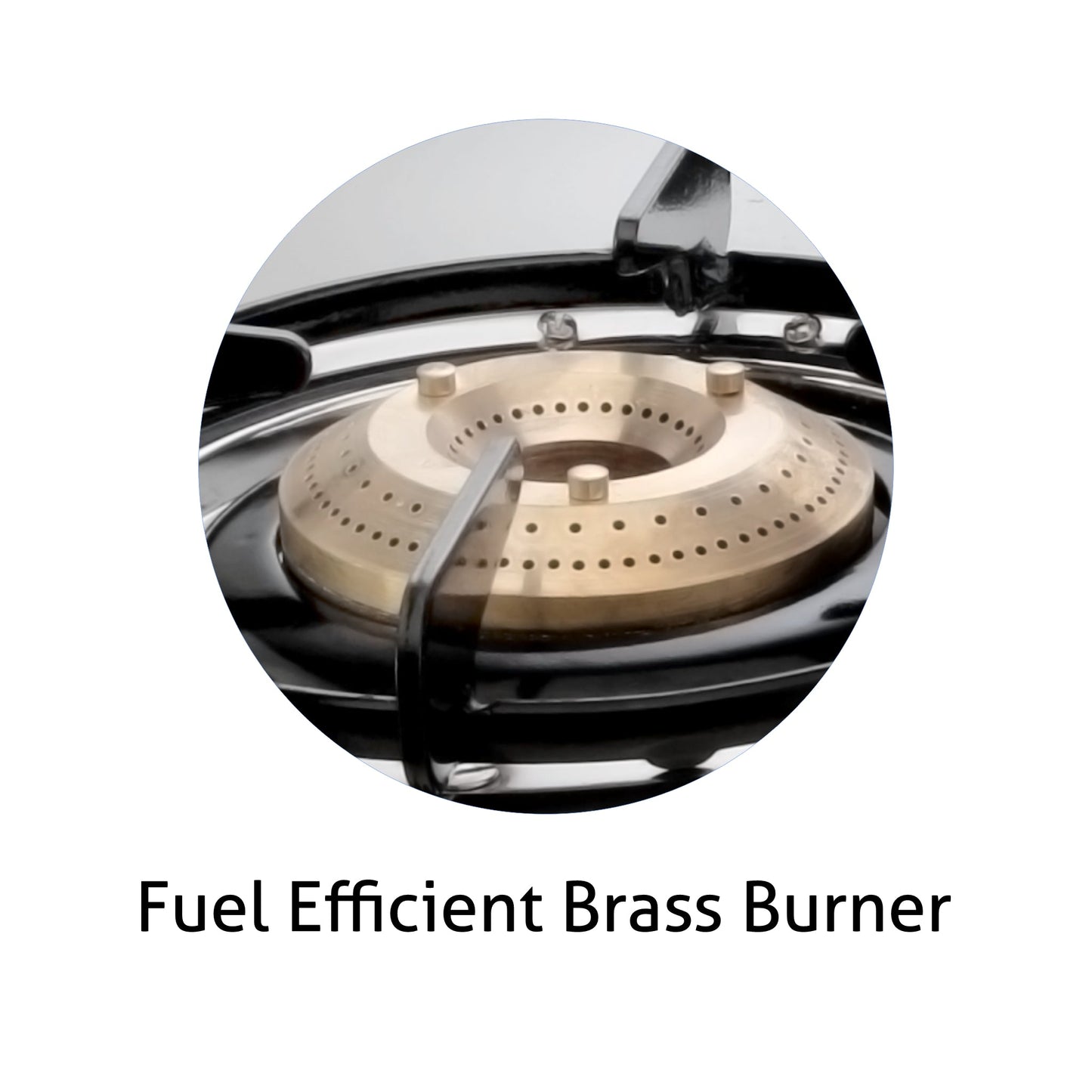 2 Burner Stainless Steel  Gas Stove with Brass Burner (1025 SS)