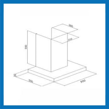 Electric Kitchen Chimney Touch Controls, T Shape Baffle filters 90cm 1250 m3/h -Black (6056 TS)