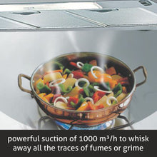 Straight Line Kitchen Chimney Touch Sensor Baffle filters 60cm 1000 m3/h -Silver (6001 SS TS)